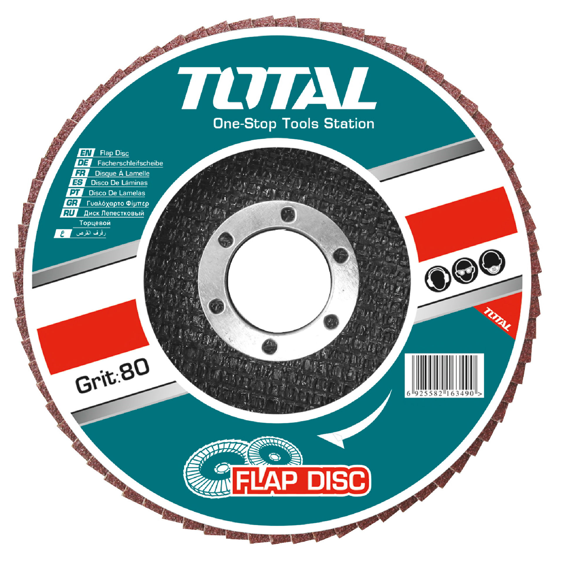 115mm Flap Disk for Steel Work P60 TOTAL Tools South Africa