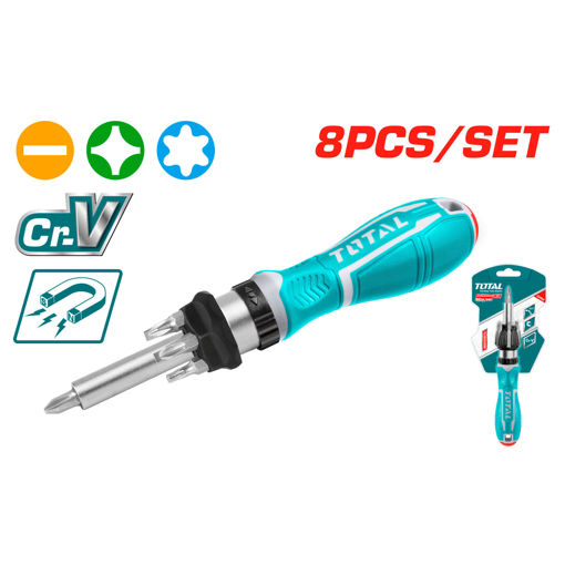 Picture of 8Pc Ratchet Screwdriver Set