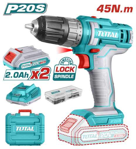 Picture of Lithium-Ion Cordless Drill W/ Case Torque Settings: 15+1