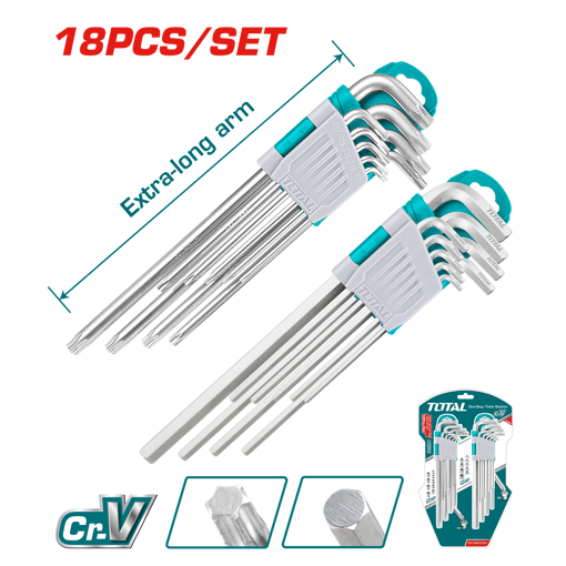 Picture of 18 Piece Hex Key and Torx Key Set