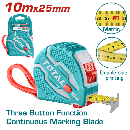 Picture of Measuring Tape (10m x 25mm) Metric Only with Rubber Housing