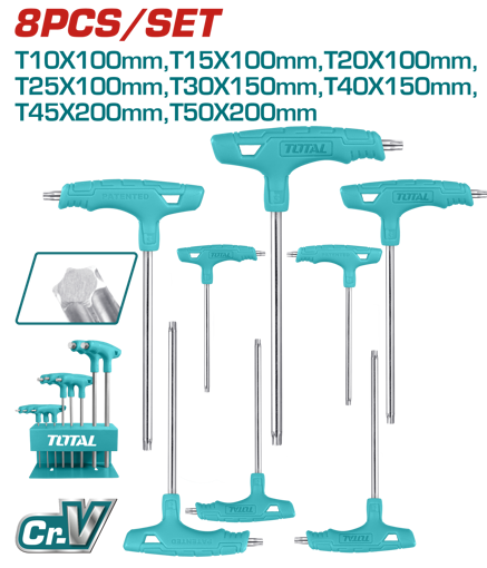 Picture of 8 Pcs T-handle Torx Wrench set