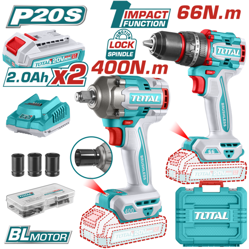 Picture of Lithium-Ion Cordless 2-Pc. Combo Kit (Cordless drill and Impact Wrench)