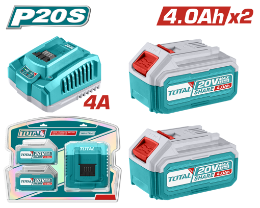 Picture of P20S Lithium-Ion battery and charger kit - 4.0AH