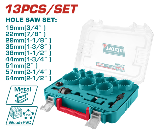 Picture of 13 Piece Bi-Metal Hole Saw Kit