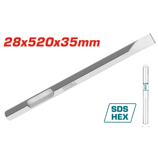 Picture of Hex chisel 28x35X520mm Flat