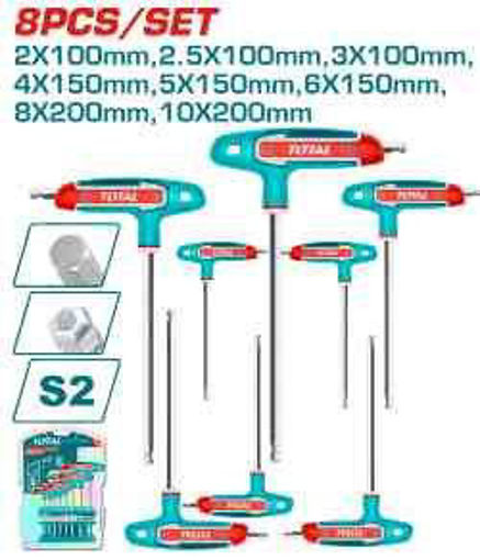Picture of 8Pc t*Handle Ball Point Hex Wrench set