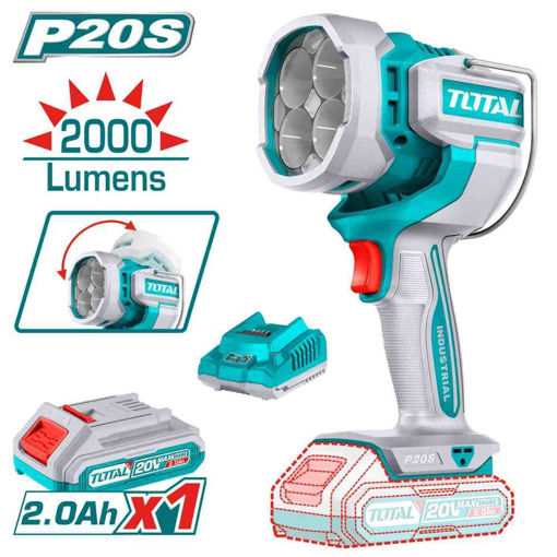 Picture of Lithium-Ion Work Lamp  2000Lm with battery and charger